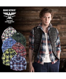 HOUSTON | #40647 PRINT CHECK FLANNEL SHIRT(シャツ/ブラウス)
