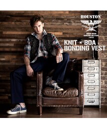 HOUSTON | #50987 KNIT × BOA BONDING VEST(ベスト)