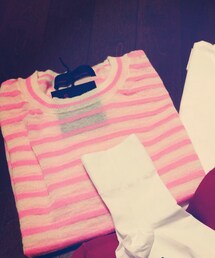 tricot COMME des GARCONS | ピンクのボーダーニット(ニット/セーター)