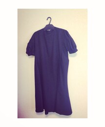 tricot COMME des GARCONS | ウールサージ素材ワンピース(ワンピース)