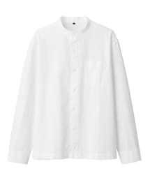 無印良品 | 無印良品　スタンドカラーシャツ(ホワイト)(シャツ/ブラウス)