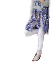 ホワイトスキニー(デニムパンツ)