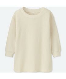 UNIQLO | ワッフルクルーネックT（7分袖）(Tシャツ/カットソー)