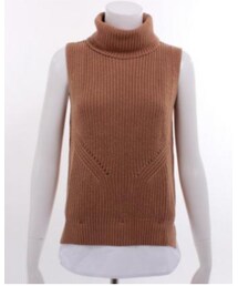 UNRELISH | タートルニットベスト ■原産国:中国  ■素材:綿100%、別地:ポリエステル61%　綿39%  ■サイズ:着丈54cm 肩幅35cm バスト86cm  non-no12月号掲載 andGIRL10月号掲載(タンクトップ)