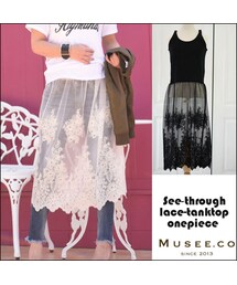 シースルーレースタンクトップ・ワンピース(タンクトップ)