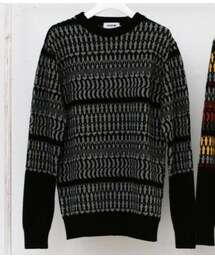 FACTOTUM | 
FACTOTUM ファクトタム ノルディックジャガードクルーネックニット-

(ニット/セーター)