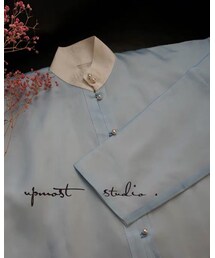 行至Upmost Studio | 2017 SS 月白生丝圆领对襟衫(その他トップス)