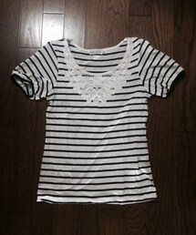 earth music&ecology | ボーダーレースカットソー(Tシャツ/カットソー)