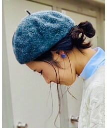 Samansa Mos2 blue | ハンチング/ベレー帽