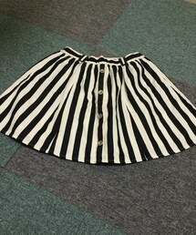 ストライプ フレアスカート(デニムスカート)