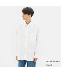 GU | ブロードオーバーサイズシャツ(長袖)(シャツ/ブラウス)