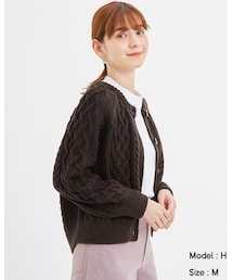 GU | ケーブルコークンカーディガン(長袖)(カーディガン/ボレロ)