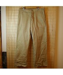 ギリシャ軍ミリタリーデッドストック70s-80s古着ライトブラウン軍チノパンツ|メンズサイズ各種(チノパンツ)