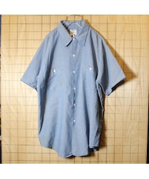 J.C.PENNEY | 70s USA製 BIGMAC シャンブレー ワーク シャツ ライトブルー メンズL相当 JCPenney ss64(シャツ/ブラウス)