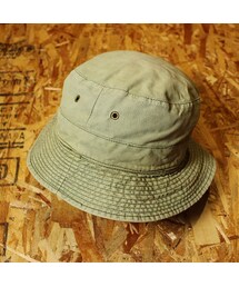 VINTAGE | 古着 カーキ ライトグリーン コットン バケット ハット 無地 メンズ レディース サファリ ss67(ハット)