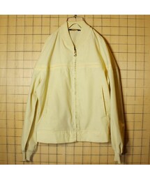VINTAGE | 70s Sears 古着 ラグラン ジャケット ブルゾン メンズM イエロー TALON 無地 ジャンパー スイングトップ(ブルゾン)