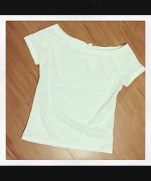 GU | ボートネックレースT(Tシャツ/カットソー)