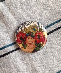 「ムーズ・ビール／Alfonse Mucha」の缶バッジ(バッジ)