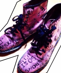 Dr. Martens | ピンク×英字×カスタム used(ブーツ)