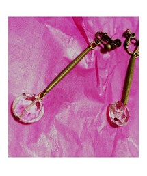 無し | ヴィンテージガラス ハンドメイドイヤリング(イヤリング)