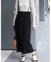 Spick&Span Noble | サロペット紐付きペンシルスカート(スカート)