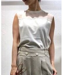 Noble | シースルーノースリーブニット(ニット/セーター)