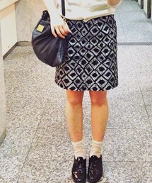 LOWRYS FARM | the skirt with an artistic design of squares(スカート)