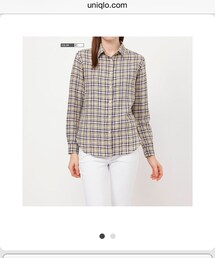 UNIQLO | リネンチェックシャツ(シャツ/ブラウス)