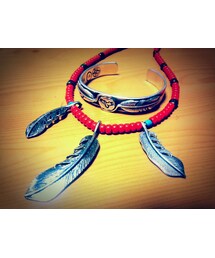 フェザーネックレス ハンドメイド プレゼント(ネックレス)