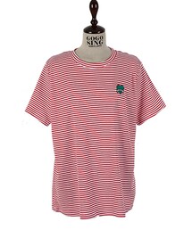 ハート刺繍ポイントボーダー柄Ｔシャツ(Tシャツ/カットソー)