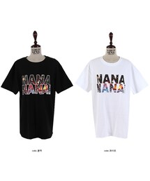 宇宙柄ロゴ入りロングＴシャツ(Tシャツ/カットソー)