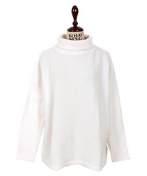 ロールタートルネックルーズフィットフリースニット(ニット/セーター)