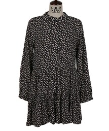 小花柄チャイナカラーフレアワンピース(ワンピース)