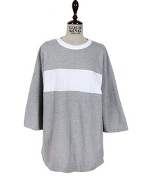 配色ポイントビッグTシャツ(Tシャツ/カットソー)