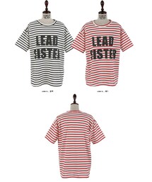 ロゴ入り細ボーダー柄Ｔシャツ(Tシャツ/カットソー)