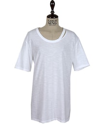 ネックラインポイントスラブTシャツ(Tシャツ/カットソー)