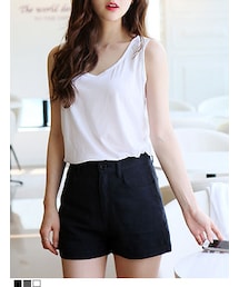 ラウンドネックノースリーブTシャツ(Tシャツ/カットソー)