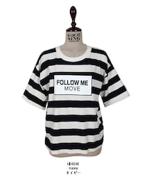 FOLLOW MEボーダーカットソー(Tシャツ/カットソー)