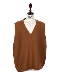 Vネックラインルーズフィットニット(ベスト)