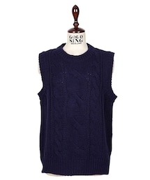 ケーブル編みニットベスト(ベスト)