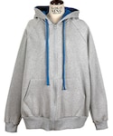 配色フードジップアップパーカー(パーカー)