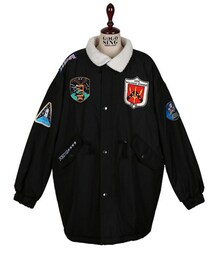 中綿入りワッペンポイントルーズジャンパー(その他アウター)