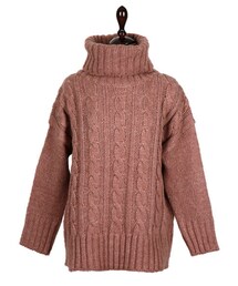 ルーズフィットタートルネックケーブルニット(ニット/セーター)