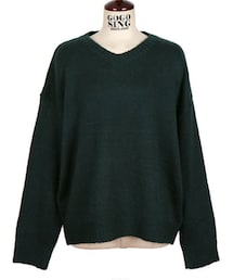 Vネックルーズフィットニット(ニット/セーター)