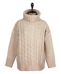 ルーズフィットタートルネックケーブルニット(ニット/セーター)