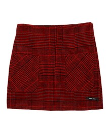 グレンチェック柄ミニスカート(スカート)