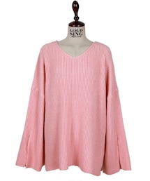 Vネックルーズニット(ニット/セーター)