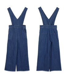 ワイドデニムサロペットパンツ(デニムパンツ)