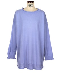 ルーズロールアップロング１２Ｇニット(ニット/セーター)