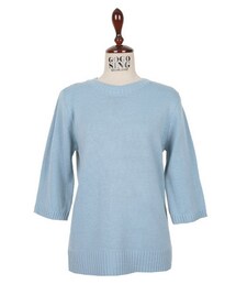 ベーシックフィット７分袖ニット(ニット/セーター)